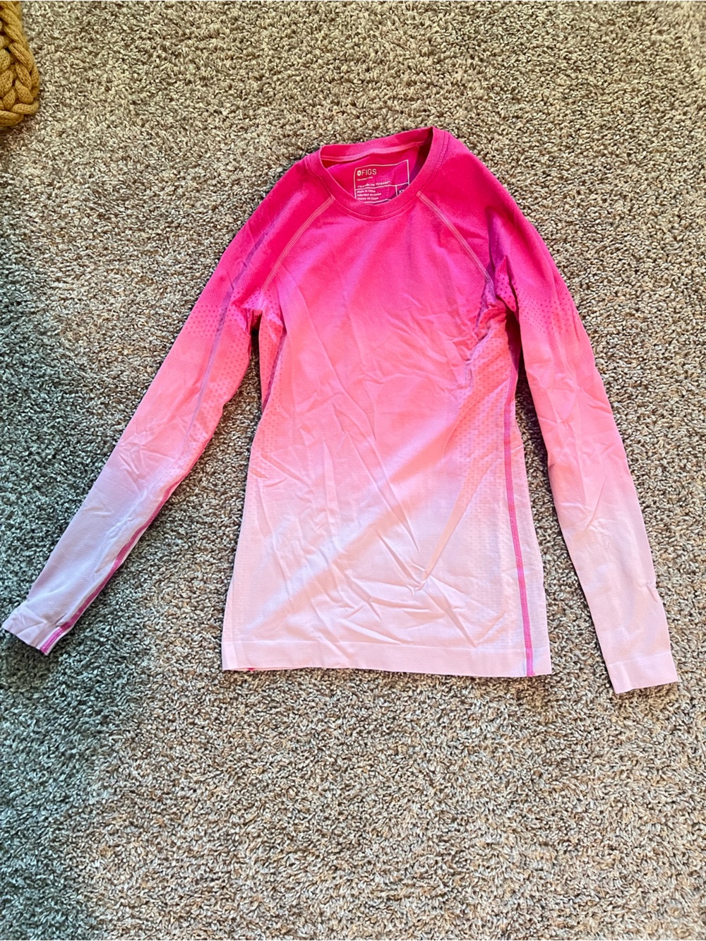 Figs Limited Edition F'ing Pink Underscrub Ombré Top